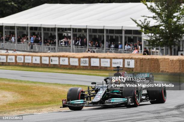 Former F1 driver Esteban Gutierrez of Mexico during The Goodwood Festival Of Speed 2022 at Goodwood Motor Circuit on July 25, 2022 in Chichester,...