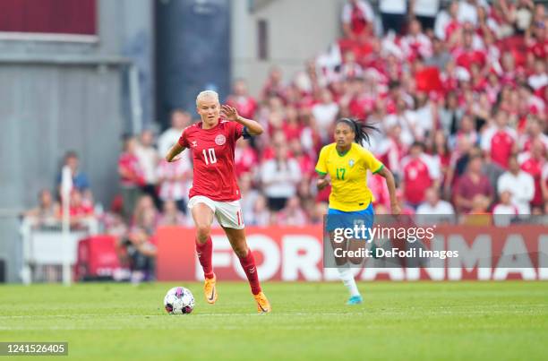Copenhagen, Denmark Pernille Harder of Denmark during the Women's International Friendly match between Denmark and Brazil at Parken Stadium on June...