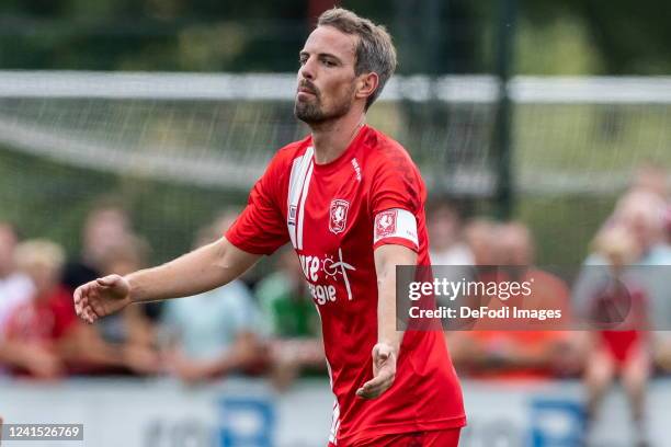 Wout Brama of FC Twente looks on during the Pre-Season Friendly match between Bon Boys vs FC Twente on June 25, 2022 in Haaksbergen, Netherlands.