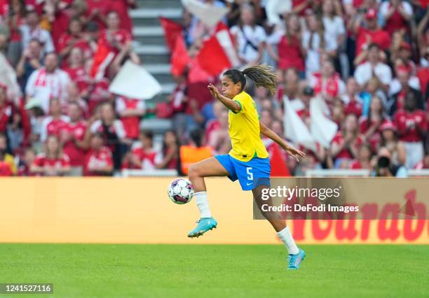 Copenhagen, Denmark Adailma Aparecida da Silva dos Santos of Brazil during the Women's International Friendly match between Denmark and Brazil at...