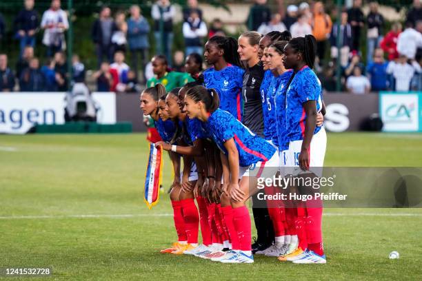 Team of France during the Women's International Friendly match between France and Cameroon at Stade Pierre Brisson on June 25, 2022 in Beauvais,...
