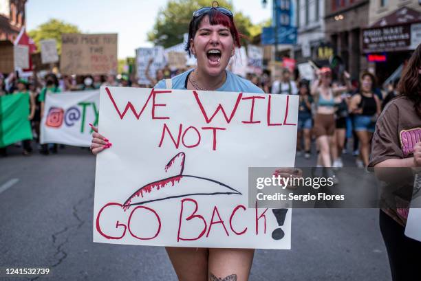 Protesters march during an abortion-rights rally on June 25, 2022 in Austin, Texas. The Supreme Court's decision in Dobbs v Jackson Women's Health...