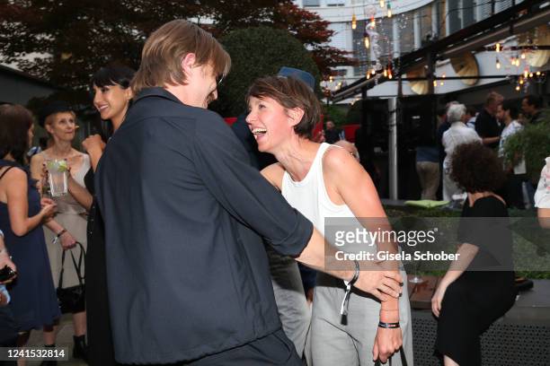 Friedrich Muecke and Julia Koschitz attend the RTL Fiction party as part of the Filmfest München on June 25, 2022 in Munich, Germany.