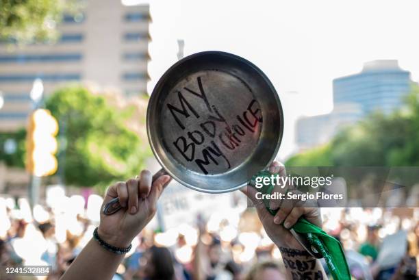 Protesters march during an abortion-rights rally on June 25, 2022 in Austin, Texas. The Supreme Court's decision in Dobbs v Jackson Women's Health...
