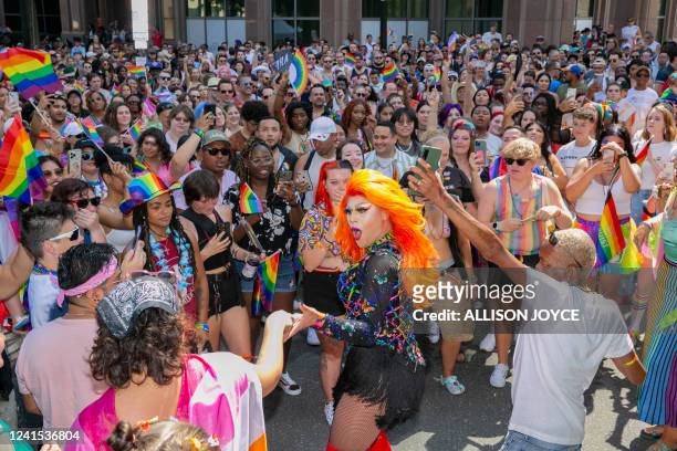 Drag queen performs during celebrations for Pride month on June 25 in Raleigh, North Carolina. - A written opinion by one justice in the US Supreme...