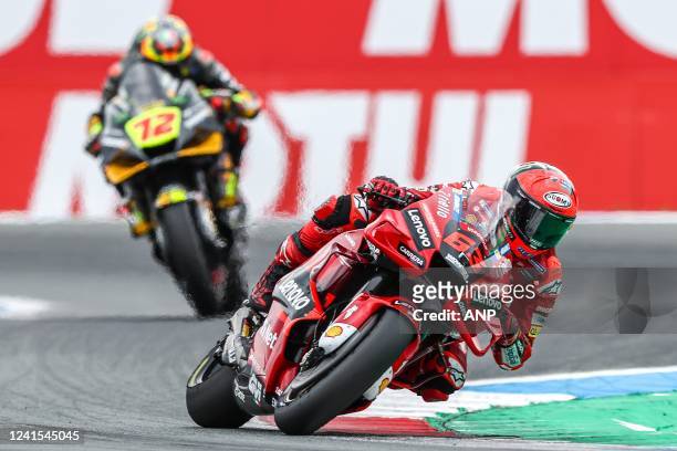 Francesco Bagnaia on his Ducati in action during the MotoGP final on June 26, 2022 at the TT circuit of Assen, Netherlands. ANP VINCENT JANNINK