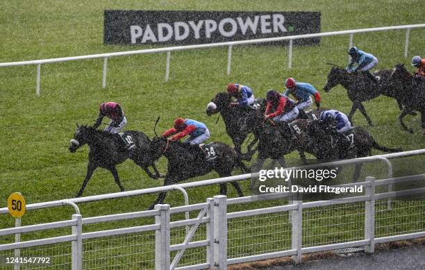 Kildare , Ireland - 26 June 2022; Ano Syra, with Jamie Powell up on their way to winning the Paddy Power Rockingham Handicap during day three of the...