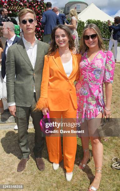 William Gordon Lennox, Catie Munnings and guest attend Cartier Style Et Luxe at the Goodwood Festival Of Speed 2022 on June 26, 2022 in London,...