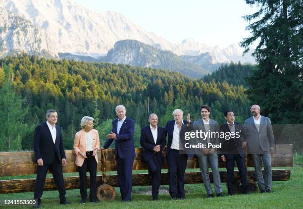 Leaders, Prime Minister of Italy Mario Draghi, European Union Council Commission President Ursula von der Leyen, US President Joe Biden, German...