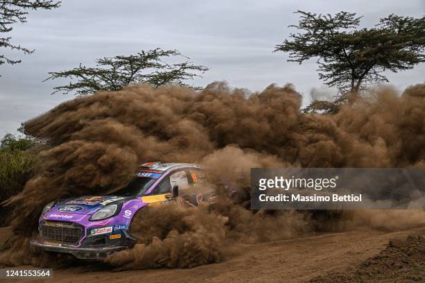 Sebastien Loeb of France and Isabelle Galmische of France are competing with their M-Sport Ford WRT Ford Puma Rally1 during Day 5 of the FIA World...