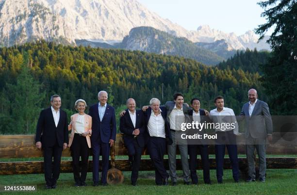 Leaders, Prime Minister of Italy Mario Draghi, European Union Council Commission President Ursula von der Leyen, US President Joe Biden, German...