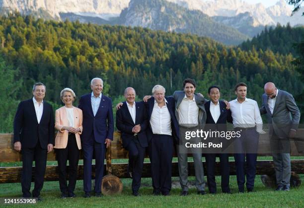 Leaders, Prime Minister of Italy Mario Draghi, European Union Council Commission President Ursula von der Leyen, US President Joe Biden, German...