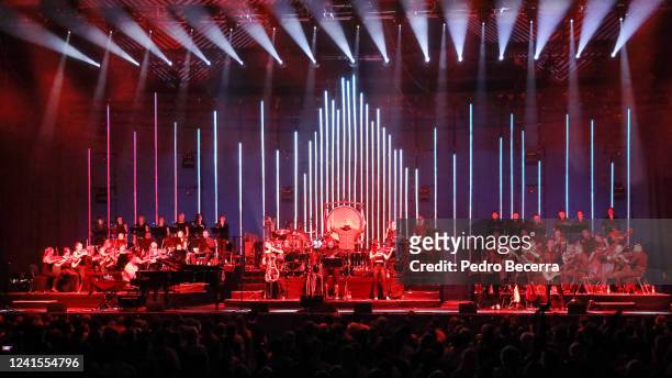 Two Steps From Hell perform live on stage during a concert at the Tempodrom on June 26, 2022 in Berlin, Germany.