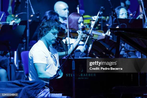 Thomas Bergersen of the American production music company Two Steps From Hell performs live on stage during a concert at the Tempodrom on June 26,...