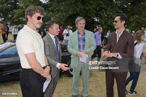 Paul Mescal, guest, Marc Newson and David Gandy attend Cartier Style Et Luxe at the Goodwood Festival Of Speed 2022 on June 26, 2022 in London,...