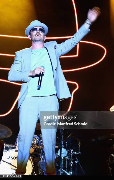 Jan Delay performs during the Donauinselfest DIF 2022 at Donauinsel on June 26, 2022 in Vienna, Austria.