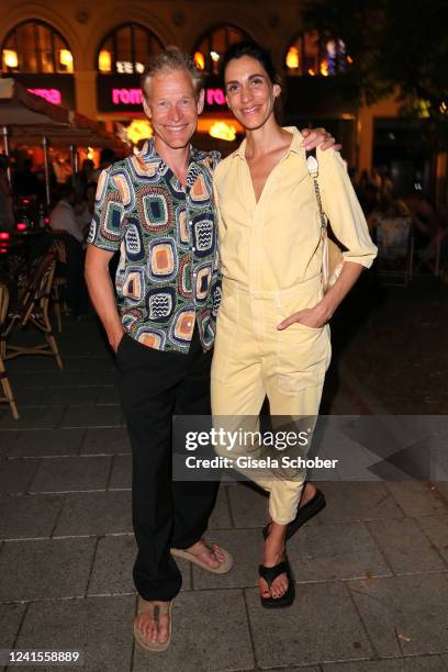 Steffen Wink and Genoveva Mayer during the Constantin Film Open House and Reception as part of the Filmfest München at Cafe Roma on June 26, 2022 in...