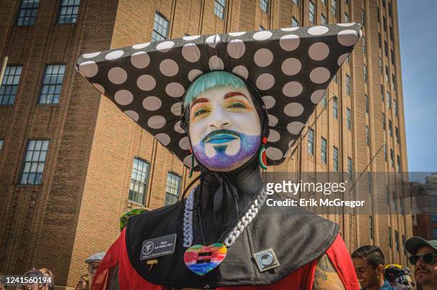 Member of the Sisters Of Perpetual Indulgence seen marching at the protest. Thousands of New Yorkers took to the streets of Manhattan to participate...