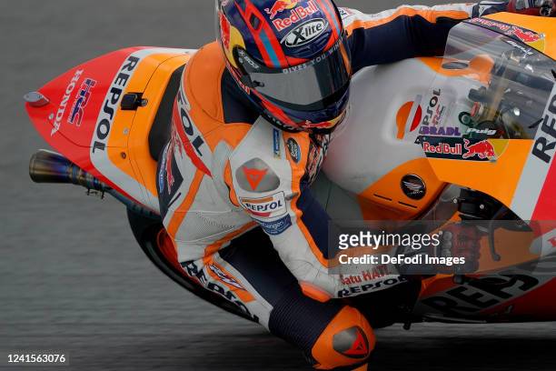 Stefan Bradl of Germany, Repsol Honda Team in action during the MotoGP of Netherlands - Race at TT Circuit Assen on June 26, 2022 in Assen,...