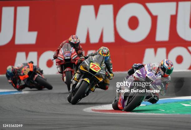 Jorge Martin of Spain, Pramac Racing, Marco Bezzecchi of Italy, Mooney VR46 Racing Team, Jack Miller of Australia, Ducati Lenovo Team, Brad Binder of...