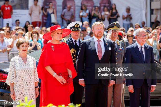 June 27: King Willem-Alexander of The Netherlands and Queen Maxima of The Netherlands are welcomed by Alexander van der Bellen President of Austria...