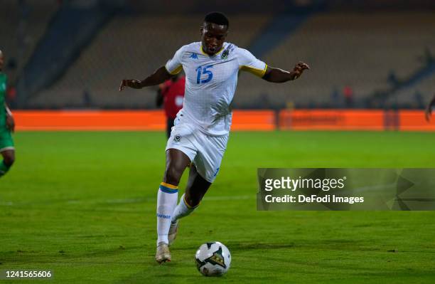 Yaoundé, Cameroon, January 2022: Ulrick Eneme Ella of Gabon during Comoros against Gabon, Africa Cup of Nations at Ahmadou Ahidjo Stadium.
