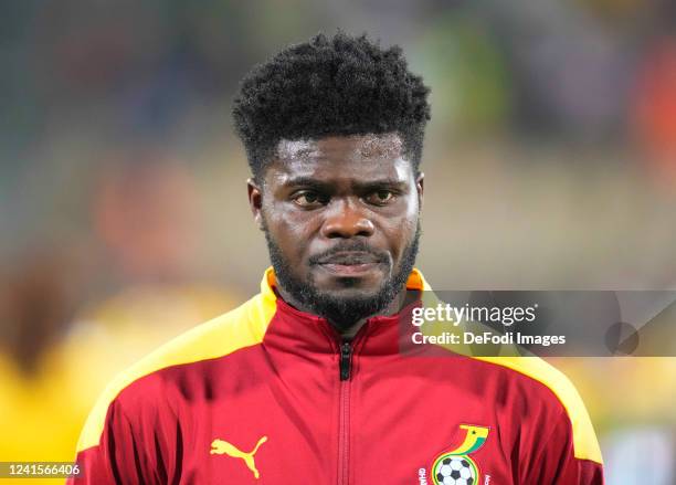 Yaoundé, Cameroon, January 2022: Thomas Partey of Ghana during Ghana against Gabon, Africa Cup of Nations at Ahmadou Ahidjo Stadium.