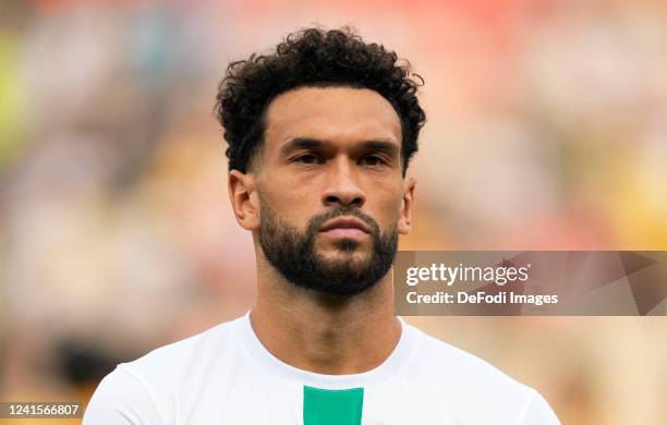 Douala, Cameroon, January 2022: Steven Caulker of Sierra Leone during Sierra Leone against Ivory Coast, Africa Cup of Nations at Japoma stadium.