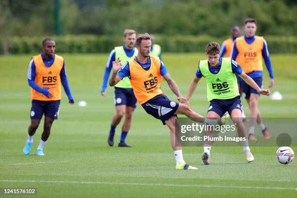 James Maddison of Leicester City during the Leicester City training session at Leicester City Training Ground, Seagrave on June 27th, 2022 in...