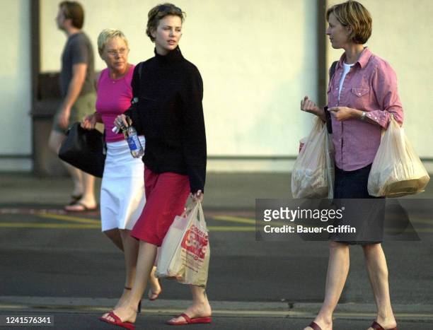 Gerda Jacoba Aletta Maritz and Charlize Theron are seen on July 15, 2000 in Los Angeles, California.