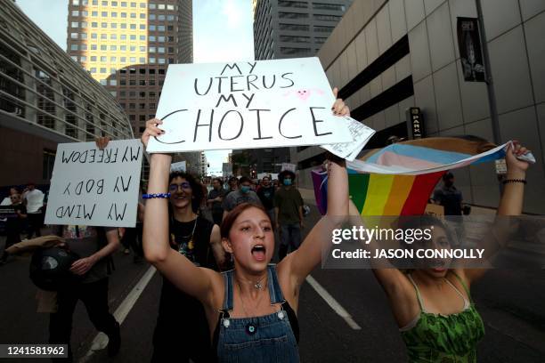 Isabella B. Protests for abortion rights in Denver, Colorado on June 27 four days after the US Supreme Court striked down the right to abortion.