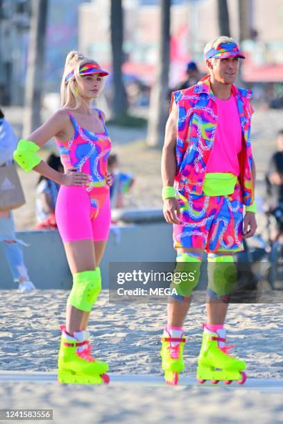 Margot Robbie and Ryan Gosling film new scenes for 'Barbie' in Venice California. 27 Jun 2022.