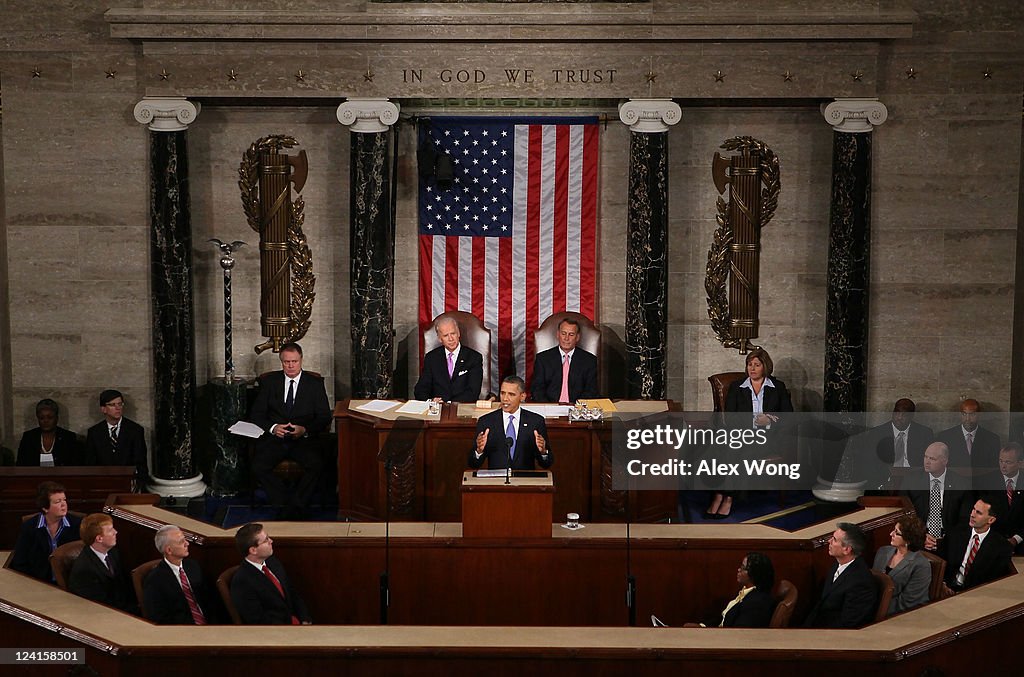 Obama Addresses Joint Session Of Congress On Jobs And The Economy