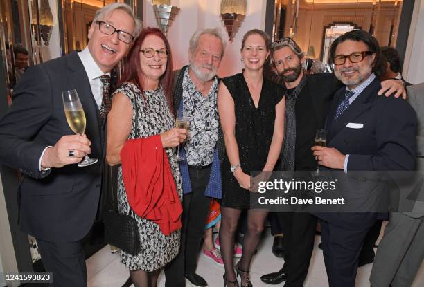 Paul Feig, Maggie Weston, Terry Gilliam, Holly Gilliam, Robert Delamere and Hani Farsi attend the BFI Chair's Dinner awarding BFI Fellowships to...
