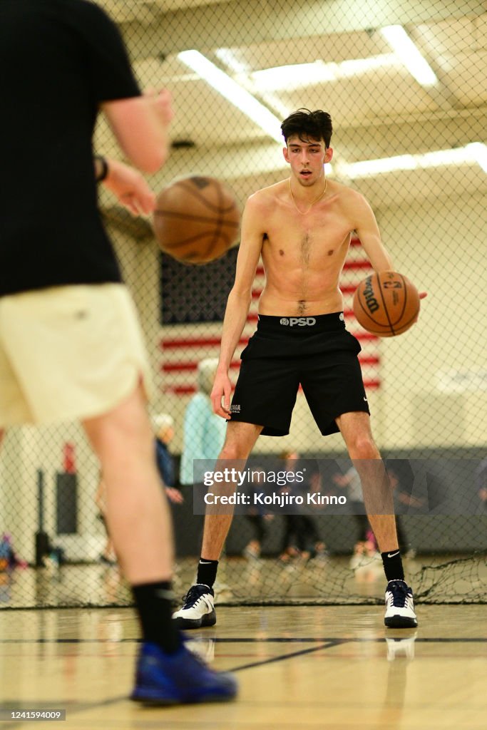 Chet Draft Prospect Chet Holmgren during a workout at Page Youth Center ...