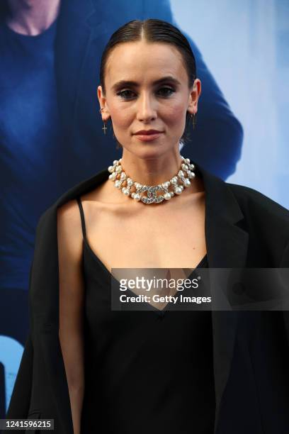 Peri Baumeister attends the premiere of the new Constantin Film movie "Liebesdings" at Zoo Palast on June 28, 2022 in Berlin, Germany.