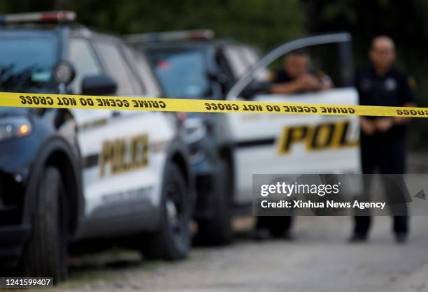 Police cordon off the scene of an alleged human smuggling mass casualty event in San Antonio, Texas, the United States, on June 28, 2022. The death...