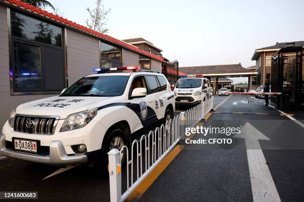 Police officers of the People's Court carry out law enforcement at the scene in Zaozhuang city, Shandong Province, June 29, 2022. In recent days,...