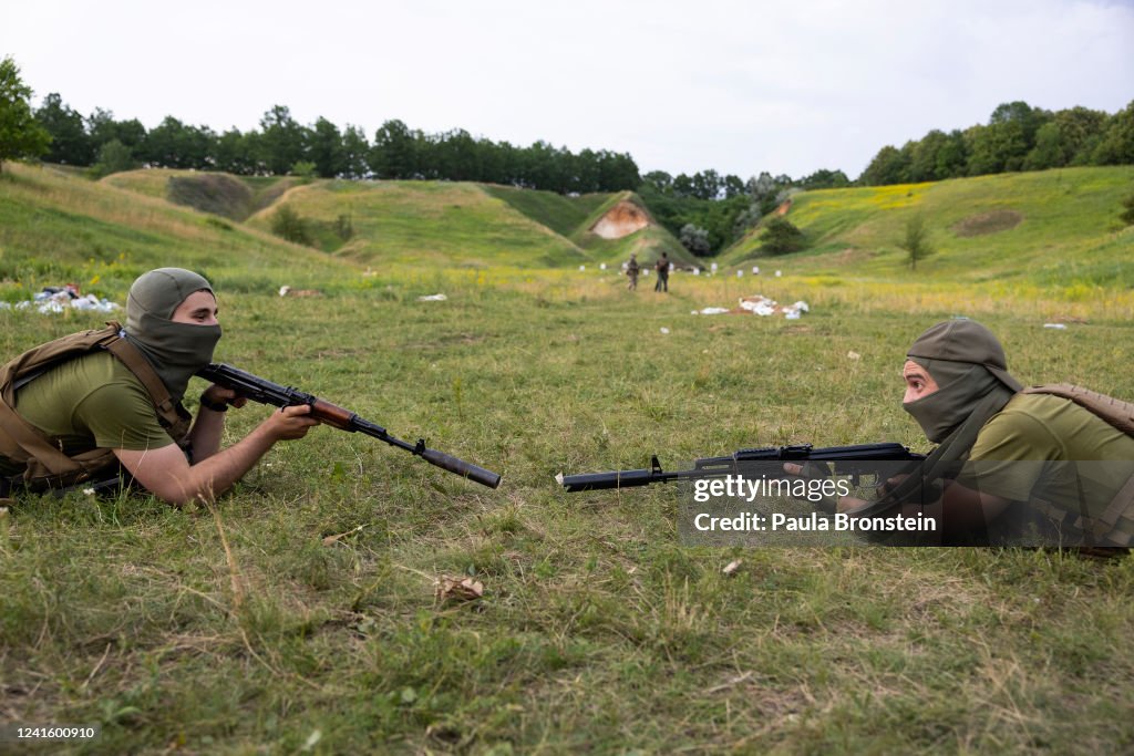 Azoz Regiment Azov Regiment soldiers are seen during tactical gun practice on June ...