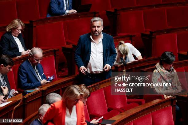 Member of Parliament of French leftist La France Insoumise party and member of left-wing coalition NUPES Alexis Corbiere attends a session at the...