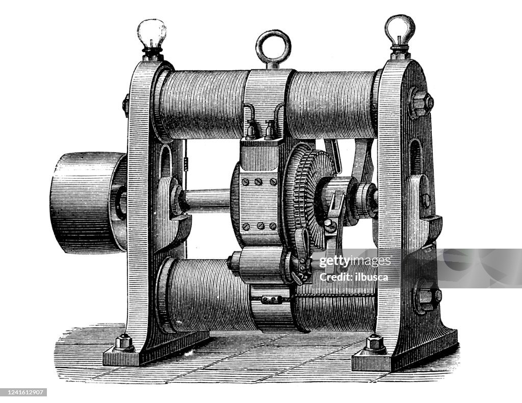Picture Electrical Machine Antique Illustration Electrical Machine High-Res Vector Graphic - Getty ...
