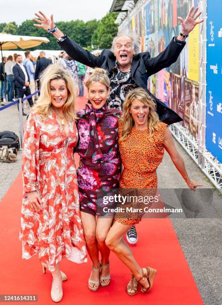 Wolfgang Fierek , Alexa Maria Surholt , Wolke Hegenbarth and Luise Bähr attend the 75th Anniversary Celebration party of ndF at Galopprennbahn Riem...