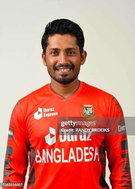 Anamul Haque Bijoy of Bangladesh poses for a portrait at Habour Club, Rodney Bay, Saint Lucia, on June 28, 2022.