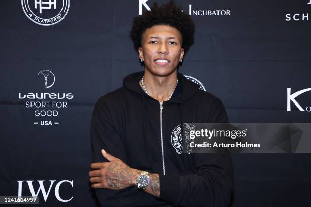 MarJon Beauchamp attends a Draft Reception, hosted by Laureus Sport for Good USA and IWC in partnership with Kontent Incubator at IWC Madison...