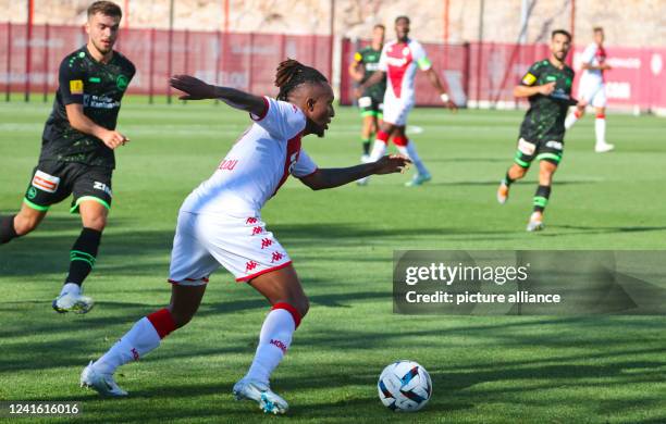 La Turbie, France Friendly Football Game AS Monaco vs. FC St. Gallen 1879 with Stormer Gelson Martins. Fussball, Soccer, L1, Ligue 1. Swiss Super...