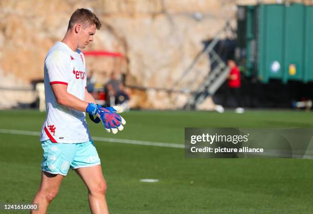 La Turbie, France Friendly Football Match AS Monaco vs. FC St. Gallen 1879 with german Goalkeeper Alexander Nuebel, Nubel. Fussball, Soccer, L1,...