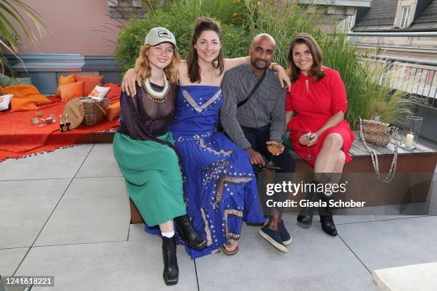 Sofie Eifertinger, Katharina Nesytowa, Murali Perumal, Katharina Wackernagel during the "Secret Garden" summer party by Chandon / Garden Spritz at...