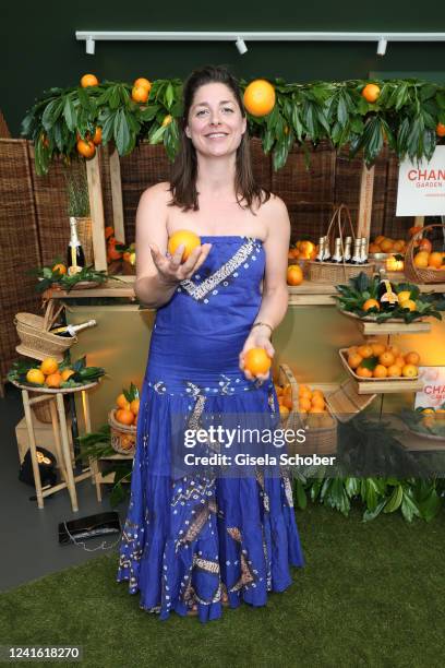 Katharina Nesytowa during the "Secret Garden" summer party by Chandon / Garden Spritz at Hartmanns on June 29, 2022 in Munich, Germany.