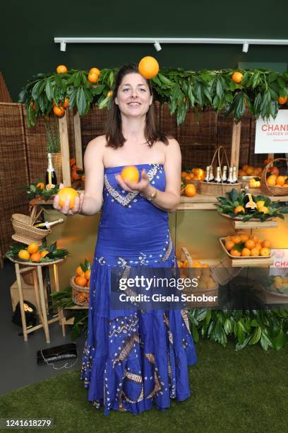 Katharina Nesytowa during the "Secret Garden" summer party by Chandon / Garden Spritz at Hartmanns on June 29, 2022 in Munich, Germany.