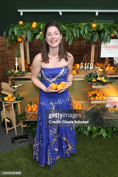 Katharina Nesytowa during the "Secret Garden" summer party by Chandon / Garden Spritz at Hartmanns on June 29, 2022 in Munich, Germany.